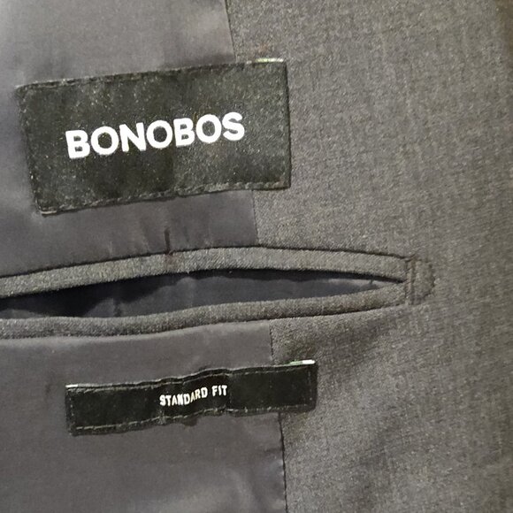 Bonobos Charcoal Grey Standard Fit Marzotto Italian Wool Blazer 42S - Picture 2 of 7